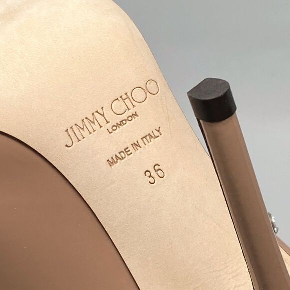 Jimmy Choo Bing 100MM Embellished Patent Leather Mules size 36 - Picture 15 of 15